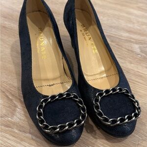 Brunate Black Chain Accent Women's Heels